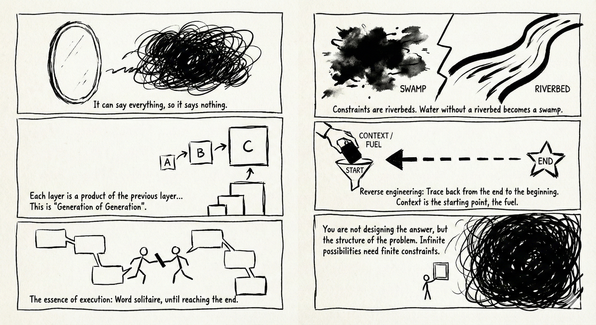 Generation of Generation: The Reverse Engineering of LLM Mastery